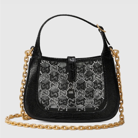 SOLD LIMITED LIZARD GUCCI CRYSTAL GG JACKIE 1961 - Picture 14 of 16